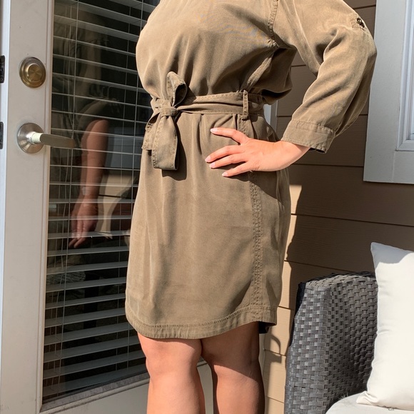 Nice Kaki Dress hardly worn ! - Picture 4 of 5